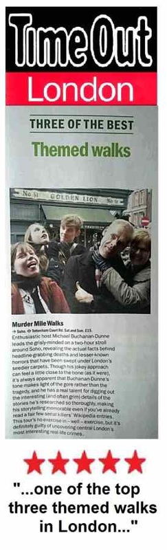 Murder Mile Walks - Time Out Five Star Review, 